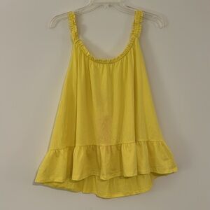 NEW Lilly Pulitzer Yellow Sleeveless Camisole with Ruffled Peplum